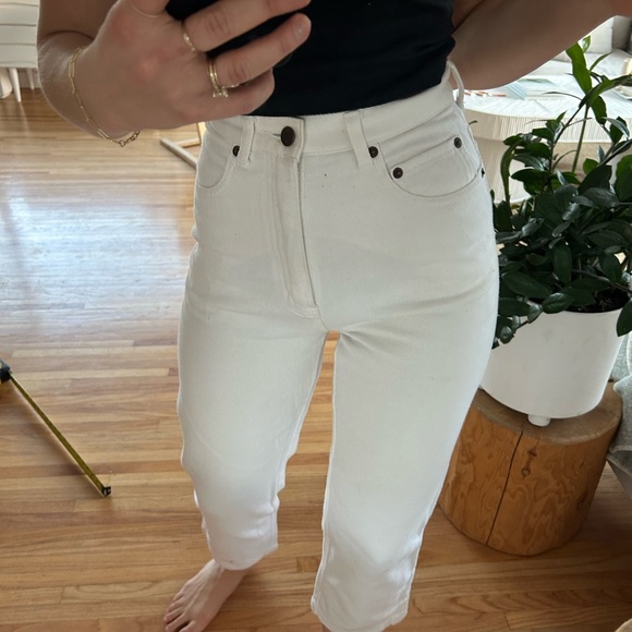 Vintage Straight White Jeans - Picture 14 of 14